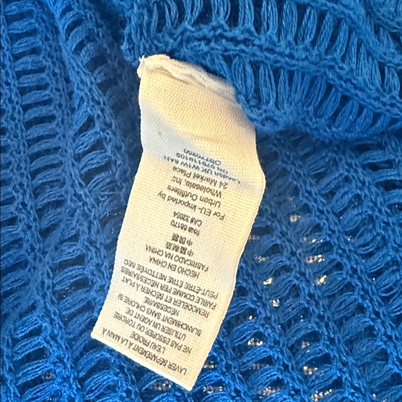 Free People Vibrant Blue Knit Blouse - Picture 5 of 8